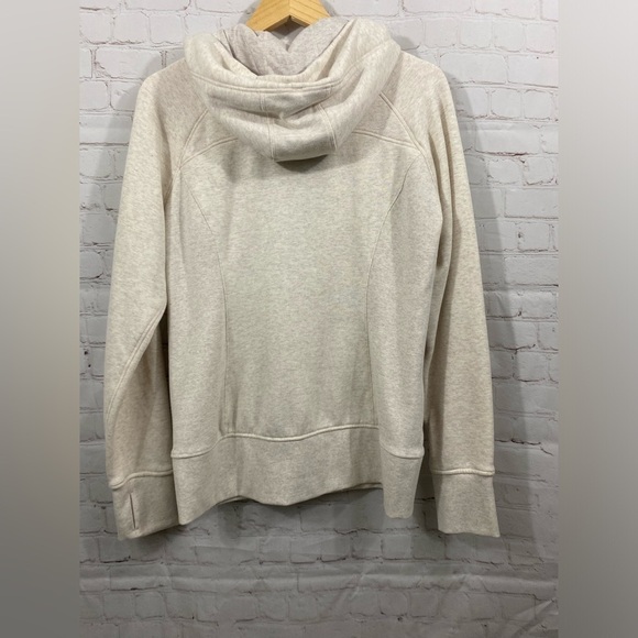 90 Degree Size Large Oatmeal Colored Full Front Fleece Lined Zip Up Hoodie - Picture 2 of 8